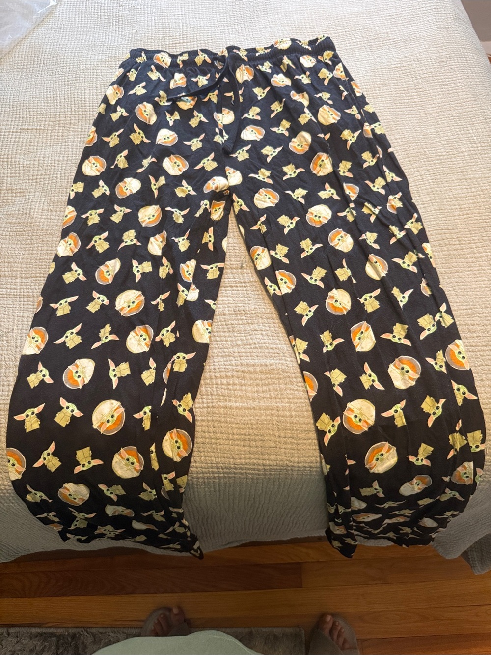 Star Wars Yoda with Black Background Pajama Bottoms.
